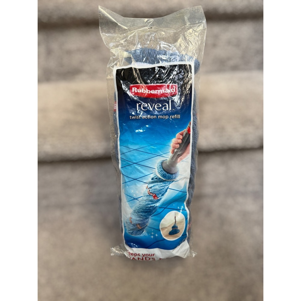 NEW Rubbermaid 2012 Reveal Twist Action Mop Refill Head Blue FG6B1204 6B12